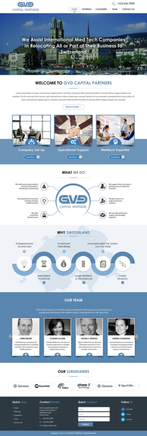 Web Design by Sbss for GVD Capital Partners SA | Design: #12745679