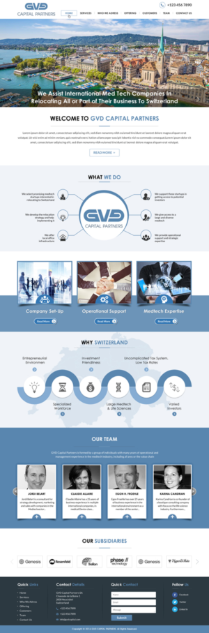 Web Design by Sbss for GVD Capital Partners SA | Design: #12775688