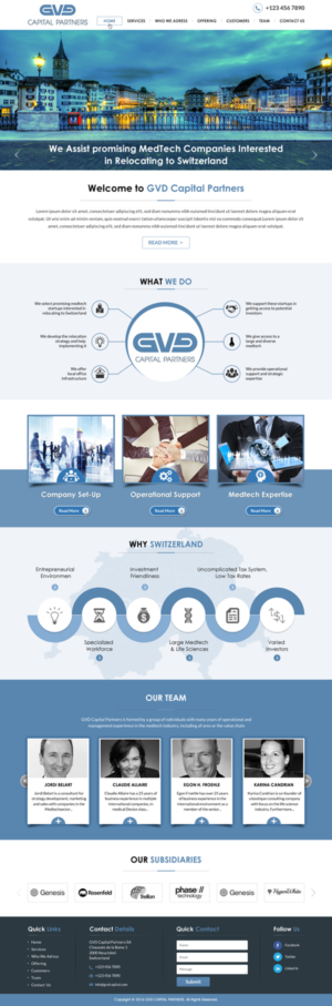 Web Design by Sbss for GVD Capital Partners SA | Design: #12847391
