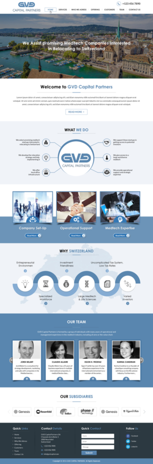 Web Design by Sbss for GVD Capital Partners SA | Design: #12996003