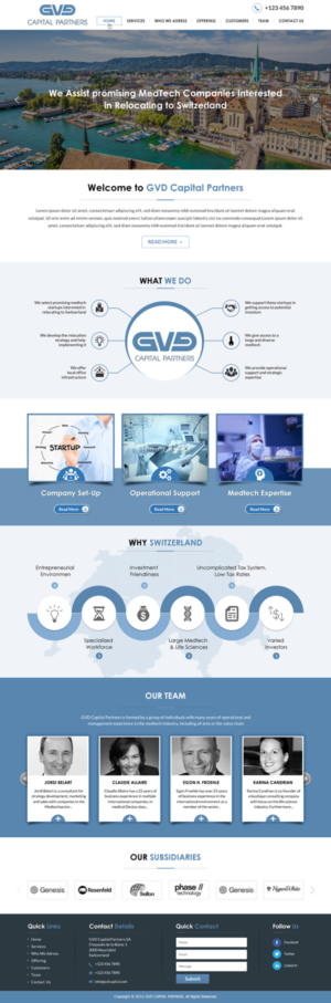 Web Design by Sbss for GVD Capital Partners SA | Design: #13005565