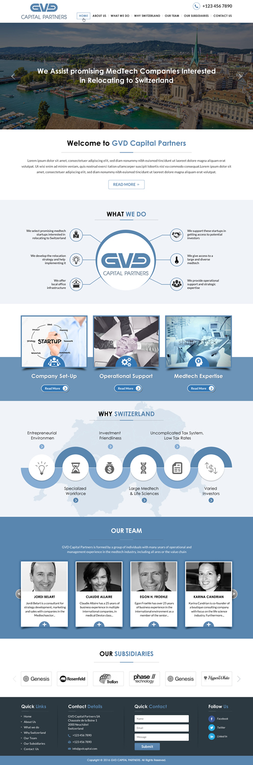 Web Design par Sbss pour GVD Capital Partners SA | Design #13059439