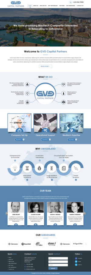 Web Design by Sbss for GVD Capital Partners SA | Design: #13059439