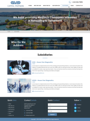 Web Design by Sbss for GVD Capital Partners SA | Design: #13093755