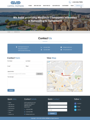 Web Design by Sbss for GVD Capital Partners SA | Design: #13093756