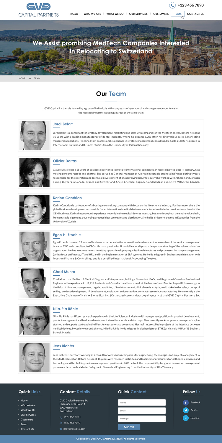 Diseño Web por Sbss para GVD Capital Partners SA | Diseño #13093758