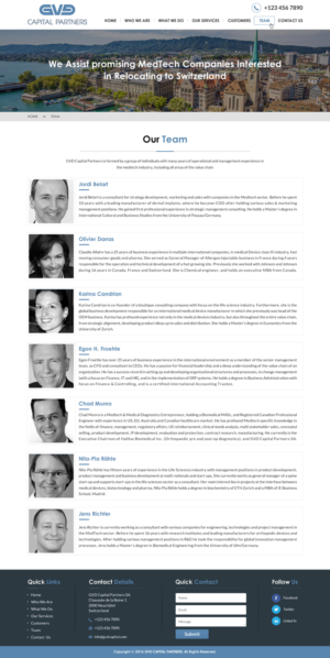 Web Design by Sbss for GVD Capital Partners SA | Design: #13093758