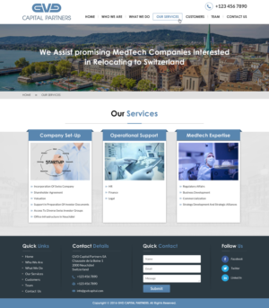 Web Design by Sbss for GVD Capital Partners SA | Design: #13093761