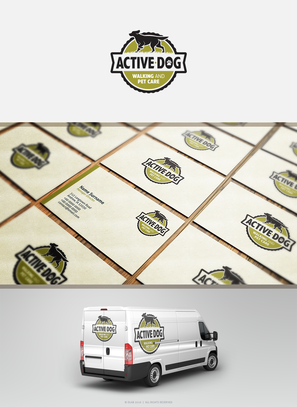 Diseño de Logo por DLab™ para Active Dog Walking | Diseño #12779546