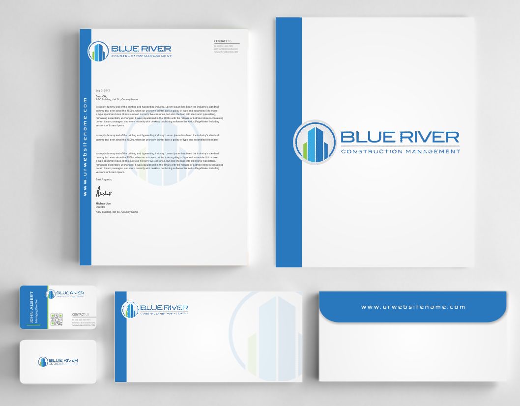 Stationery Design by AwsomeD for The Blue River Group | Design #12740022