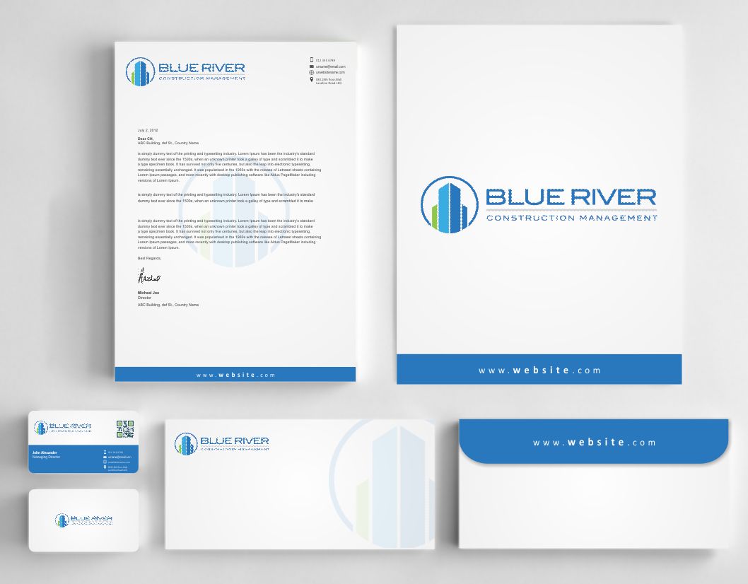 Design de Papeterie par AwsomeD pour The Blue River Group | Design #12740023