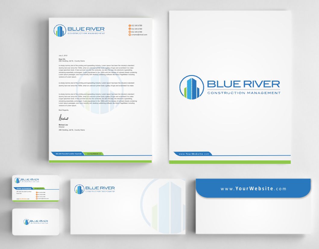 Stationery Design by AwsomeD for The Blue River Group | Design #12740036