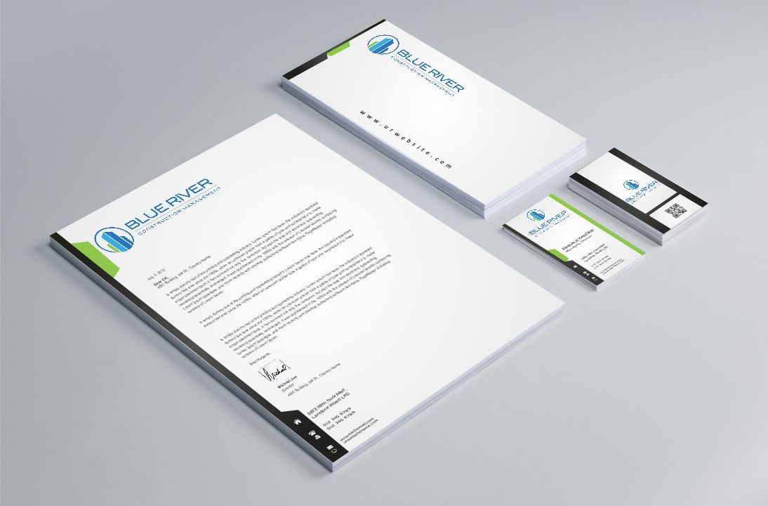 Stationery Design by AwsomeD for The Blue River Group | Design #12740037