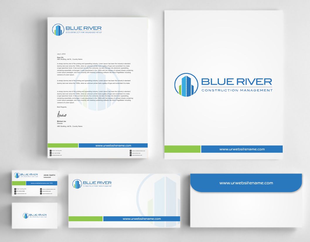 Stationery Design by AwsomeD for The Blue River Group | Design #12740045