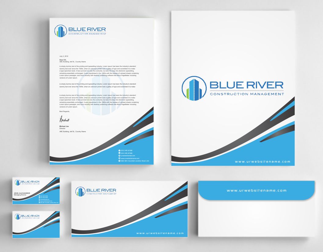 Stationery Design by AwsomeD for The Blue River Group | Design #12740283