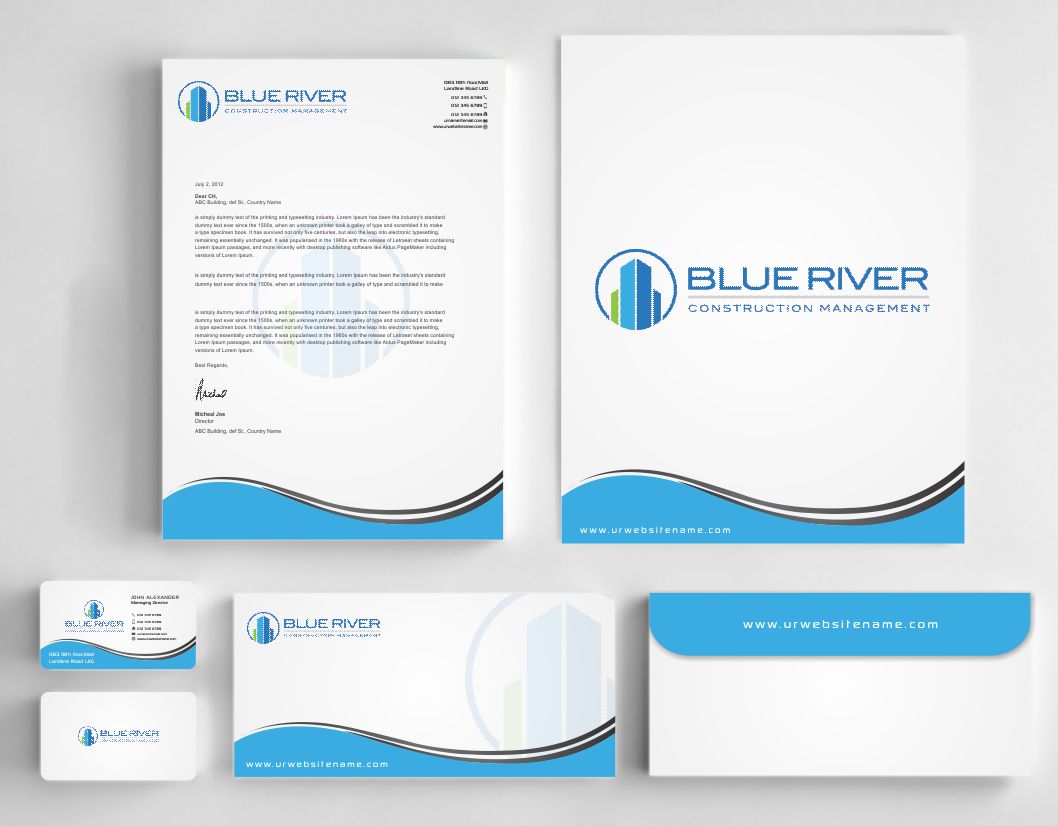 Stationery Design by AwsomeD for The Blue River Group | Design #12740284