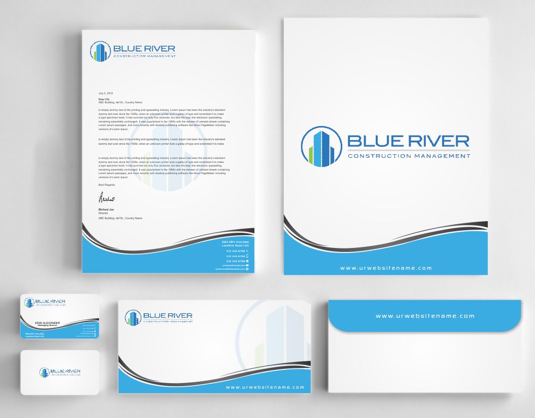 Stationery Design by AwsomeD for The Blue River Group | Design #12740285