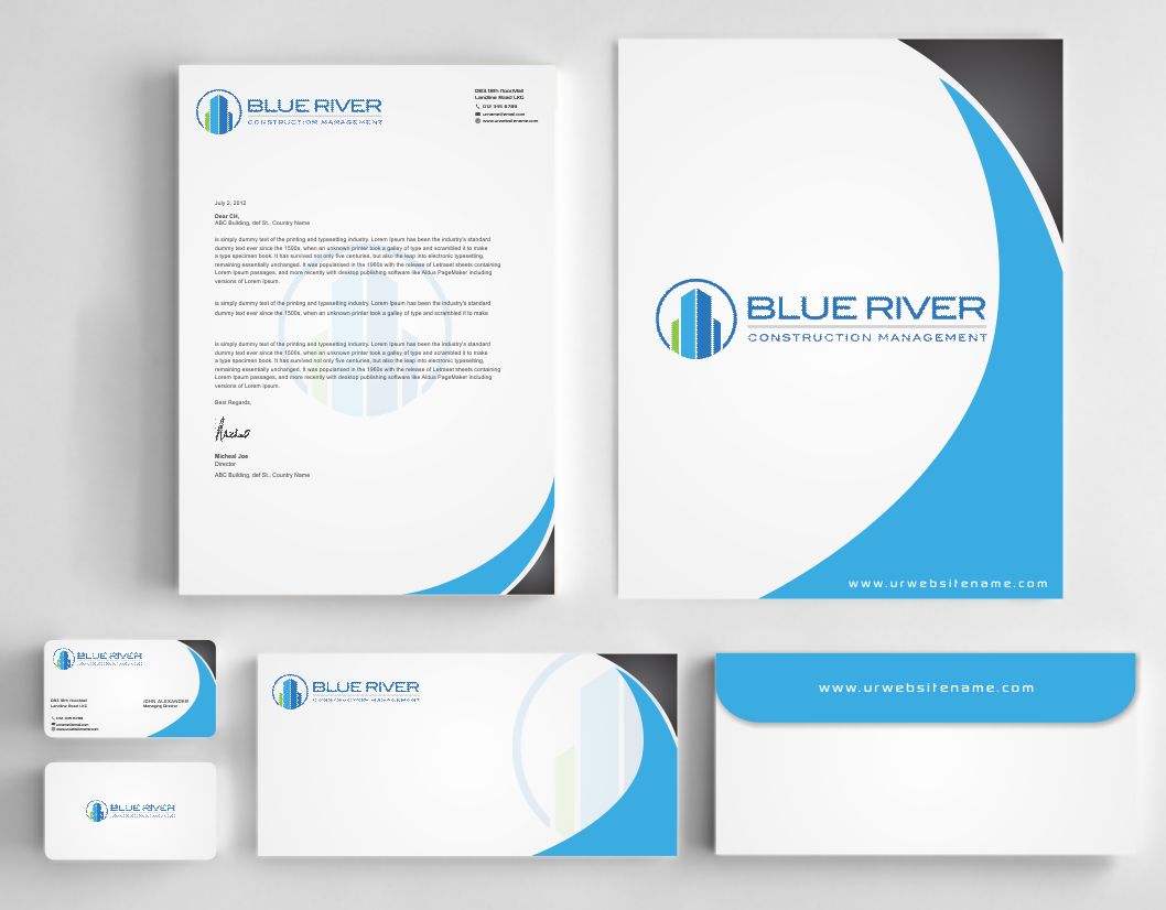 Stationery Design by AwsomeD for The Blue River Group | Design #12740286