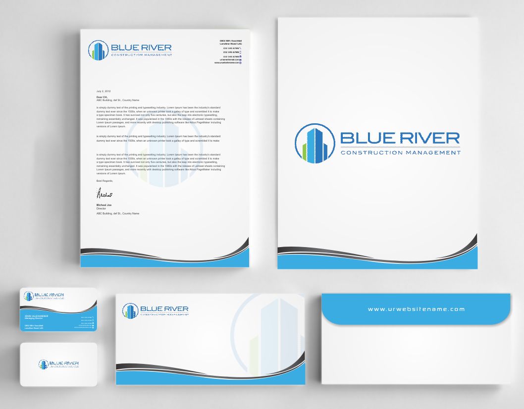 Stationery Design by AwsomeD for The Blue River Group | Design #12740289