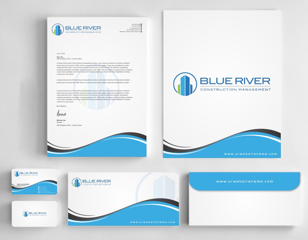 Stationery Design by AwsomeD for The Blue River Group | Design #12740290