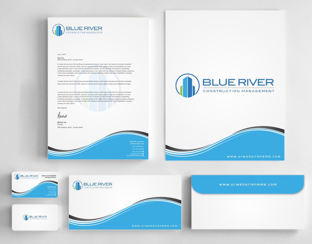 Stationery Design by AwsomeD for The Blue River Group | Design #12740291