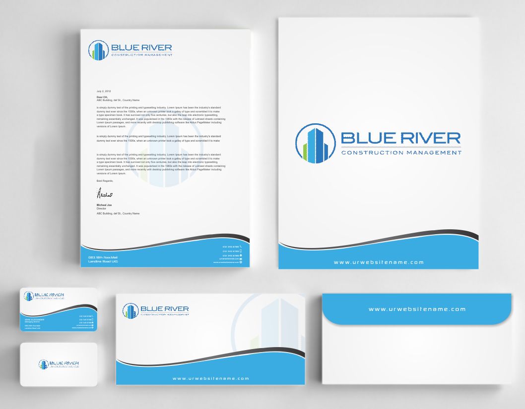 Stationery Design by AwsomeD for The Blue River Group | Design #12740292