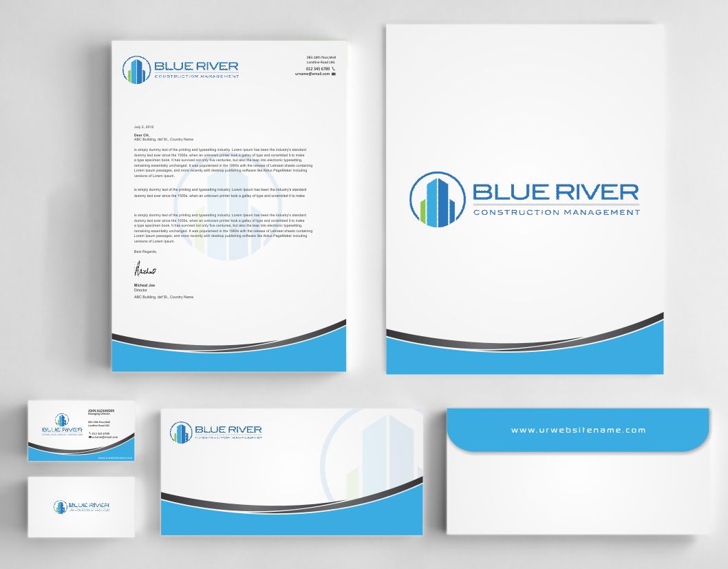 Diseño de Papelería por AwsomeD para The Blue River Group | Diseño #12740293