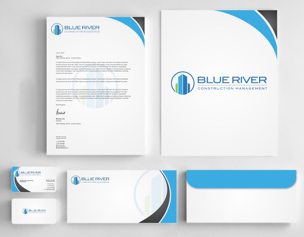 Stationery Design by AwsomeD for The Blue River Group | Design #12740296
