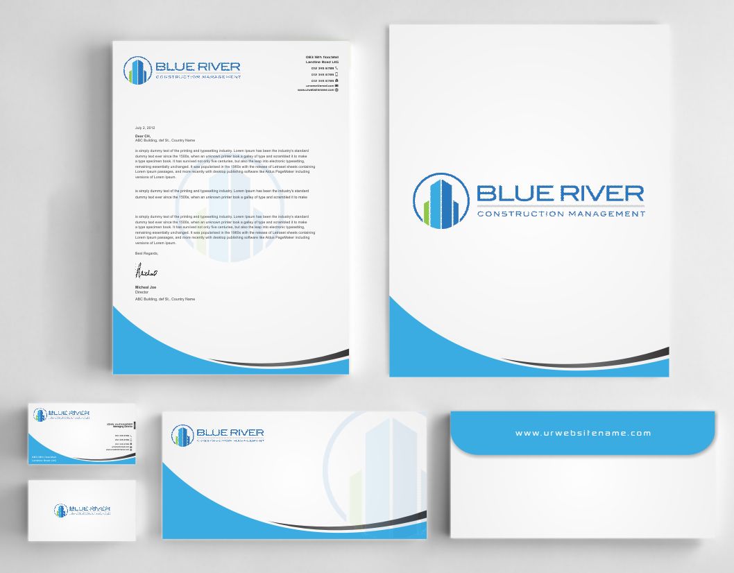 Stationery Design by AwsomeD for The Blue River Group | Design #12740298