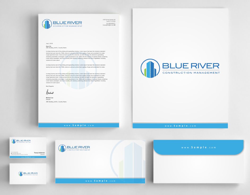 Stationery Design by AwsomeD for The Blue River Group | Design #12740306