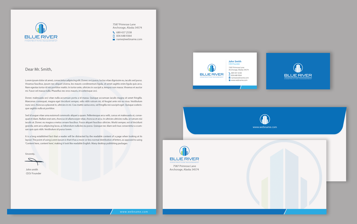 Stationery Design by chandrayaan.creative for The Blue River Group | Design #12724537