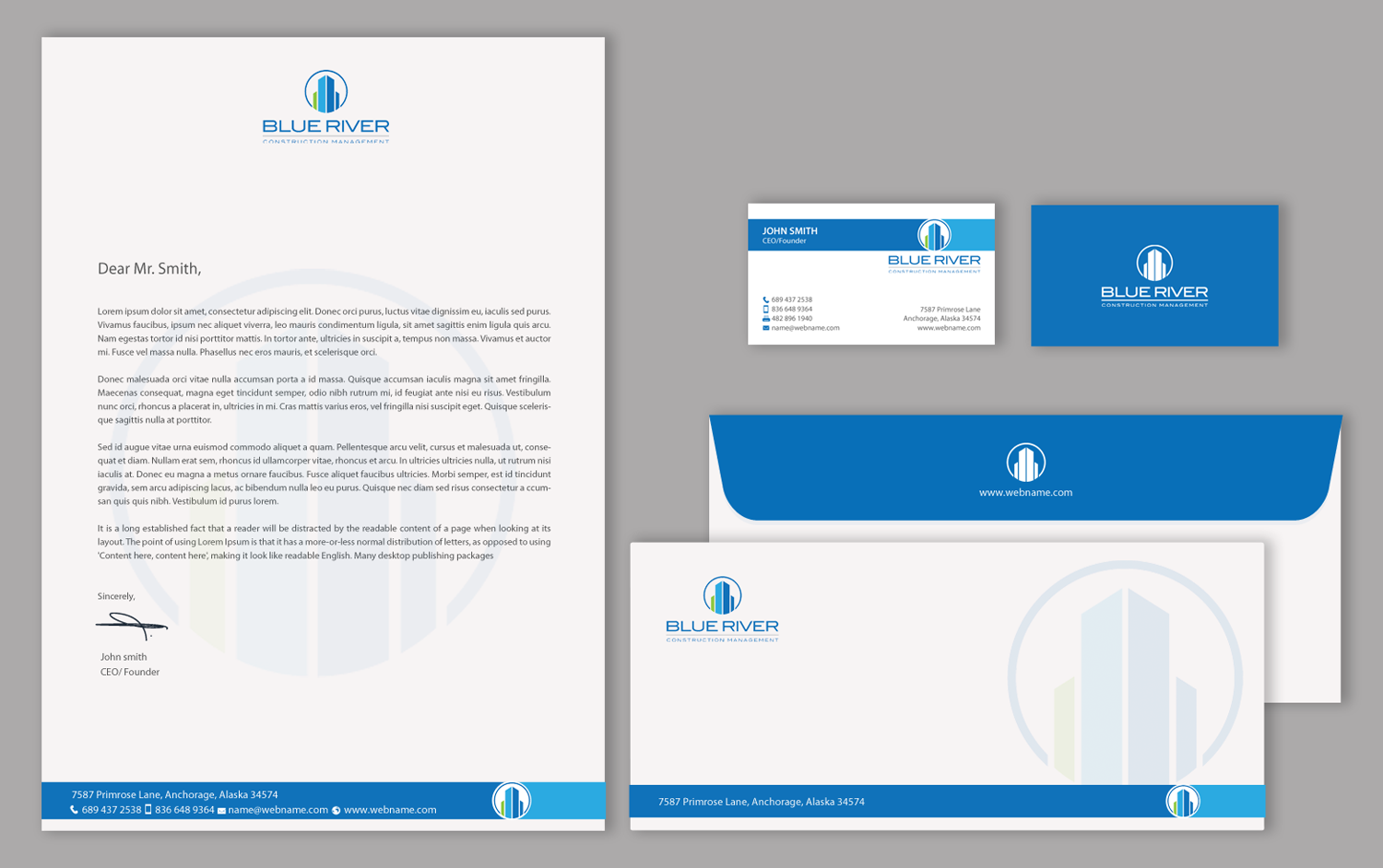 Stationery Design by chandrayaan.creative for The Blue River Group | Design #12724538
