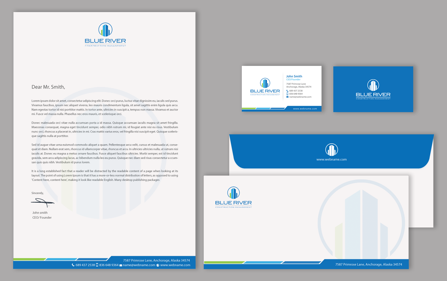 Stationery Design by chandrayaan.creative for The Blue River Group | Design #12724539