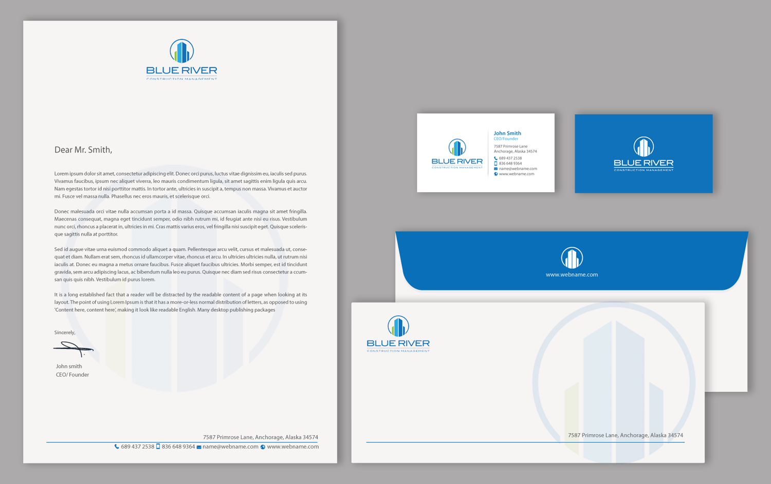 Stationery Design by chandrayaan.creative for The Blue River Group | Design #12724543