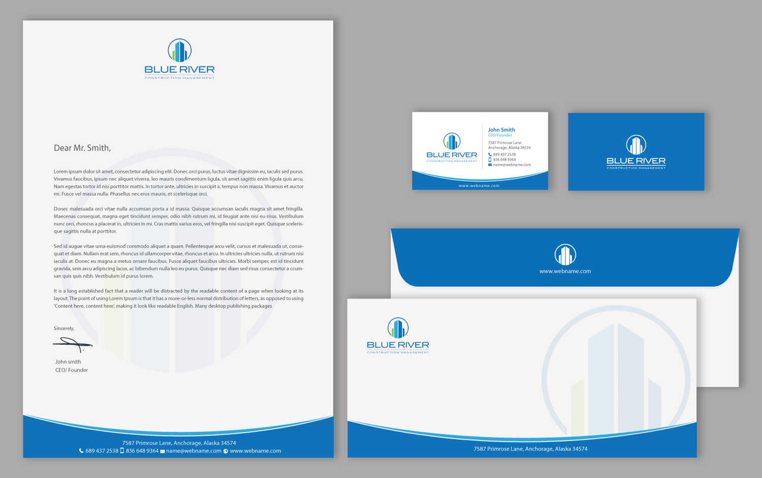 Stationery Design by chandrayaan.creative for The Blue River Group | Design #12724544