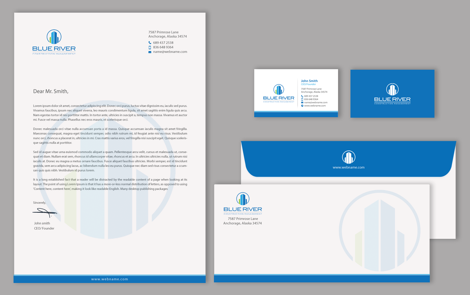 Stationery Design by chandrayaan.creative for The Blue River Group | Design #12724545