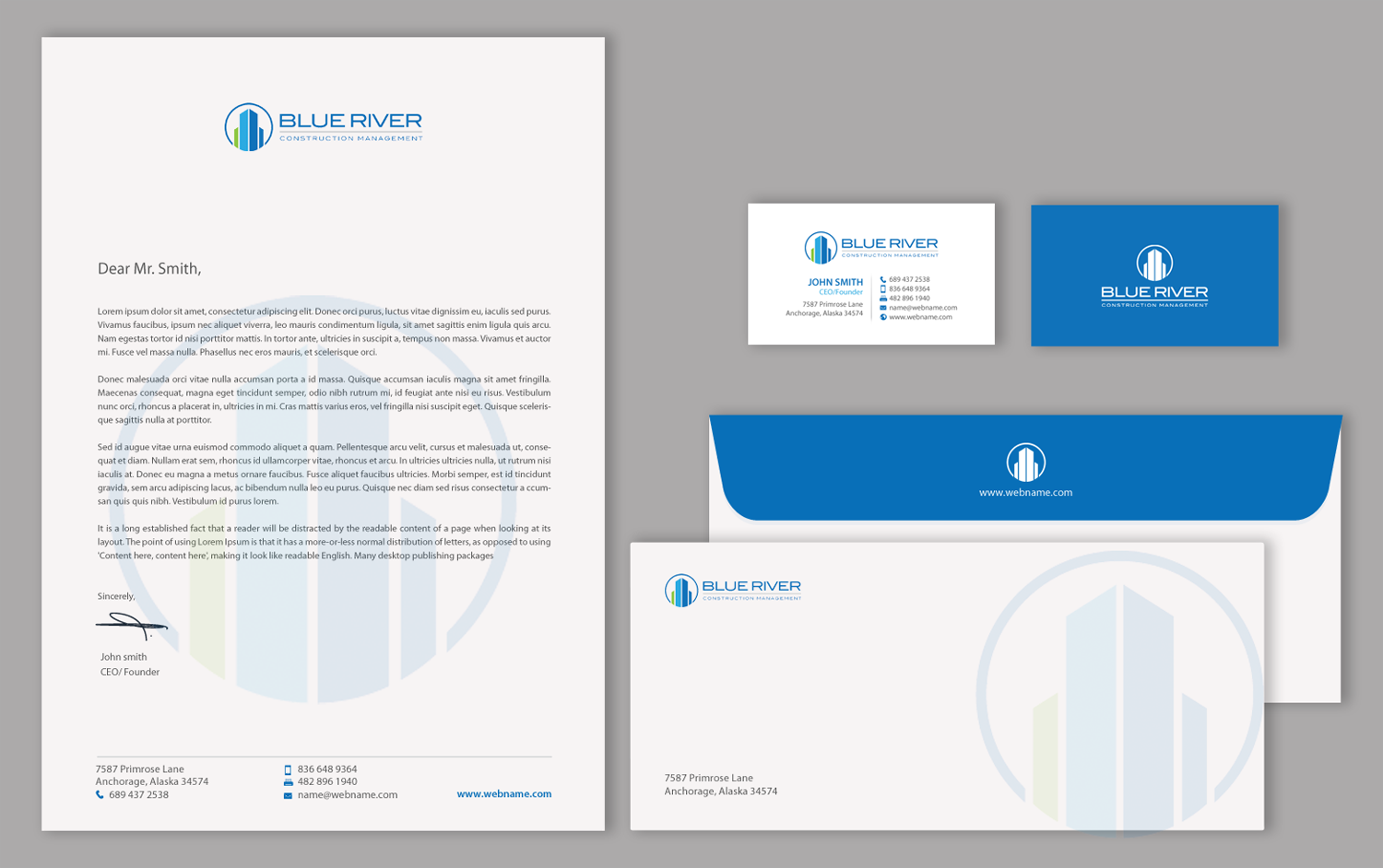Stationery Design by chandrayaan.creative for The Blue River Group | Design #12726703