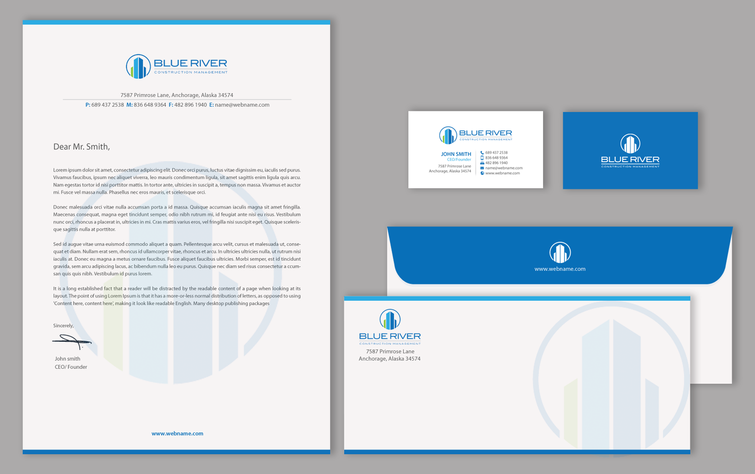 Stationery Design by chandrayaan.creative for The Blue River Group | Design #12726704