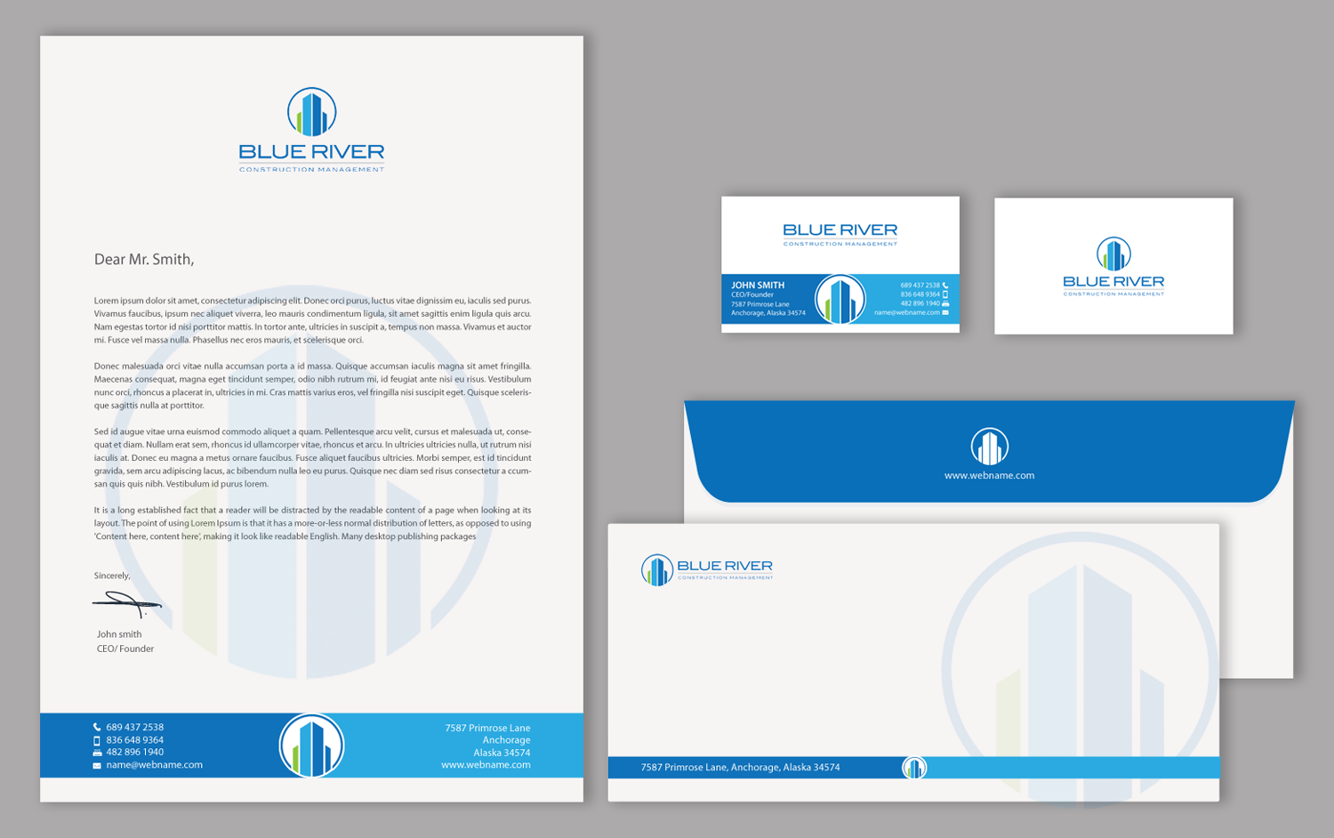 Stationery Design by chandrayaan.creative for The Blue River Group | Design #12726708
