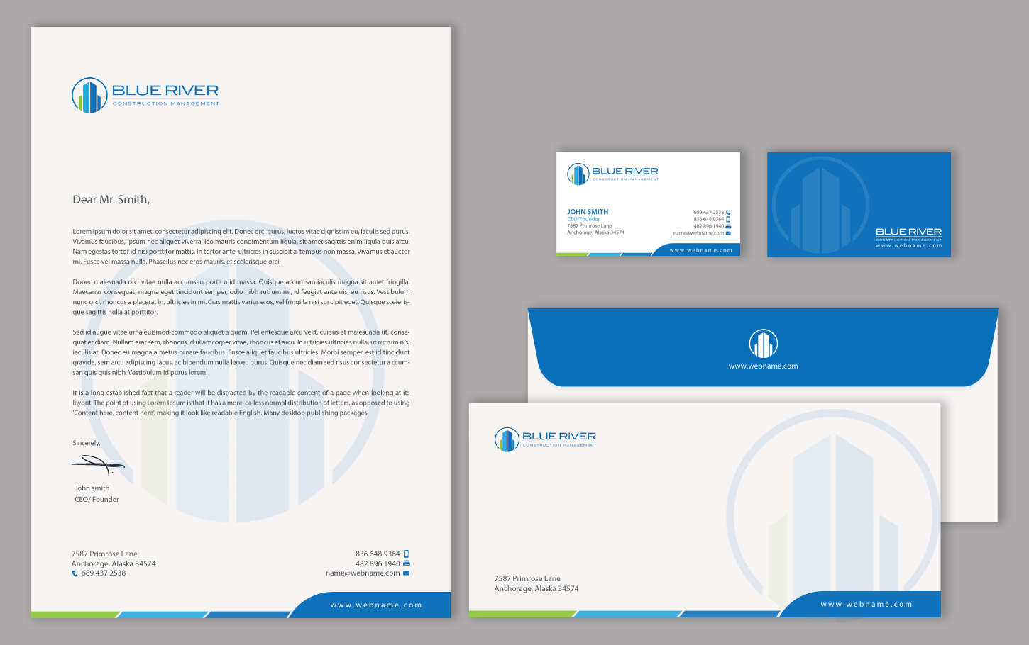 Stationery Design by chandrayaan.creative for The Blue River Group | Design #12727312