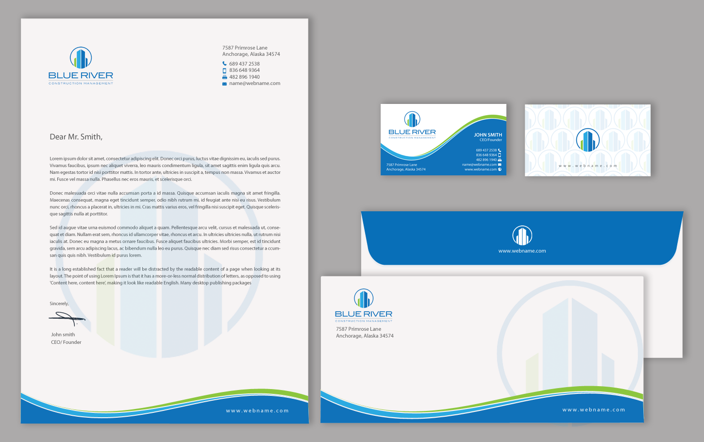 Schreibwaren-Design von chandrayaan.creative für The Blue River Group | Design #12727506