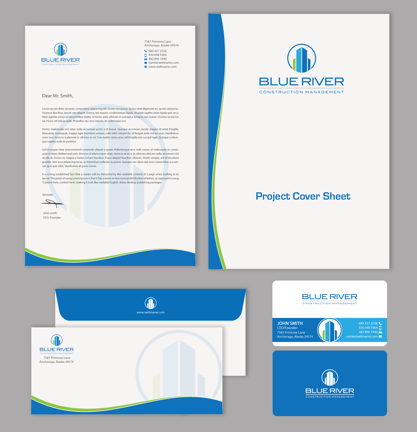 Stationery Design by chandrayaan.creative for The Blue River Group | Design #13222375