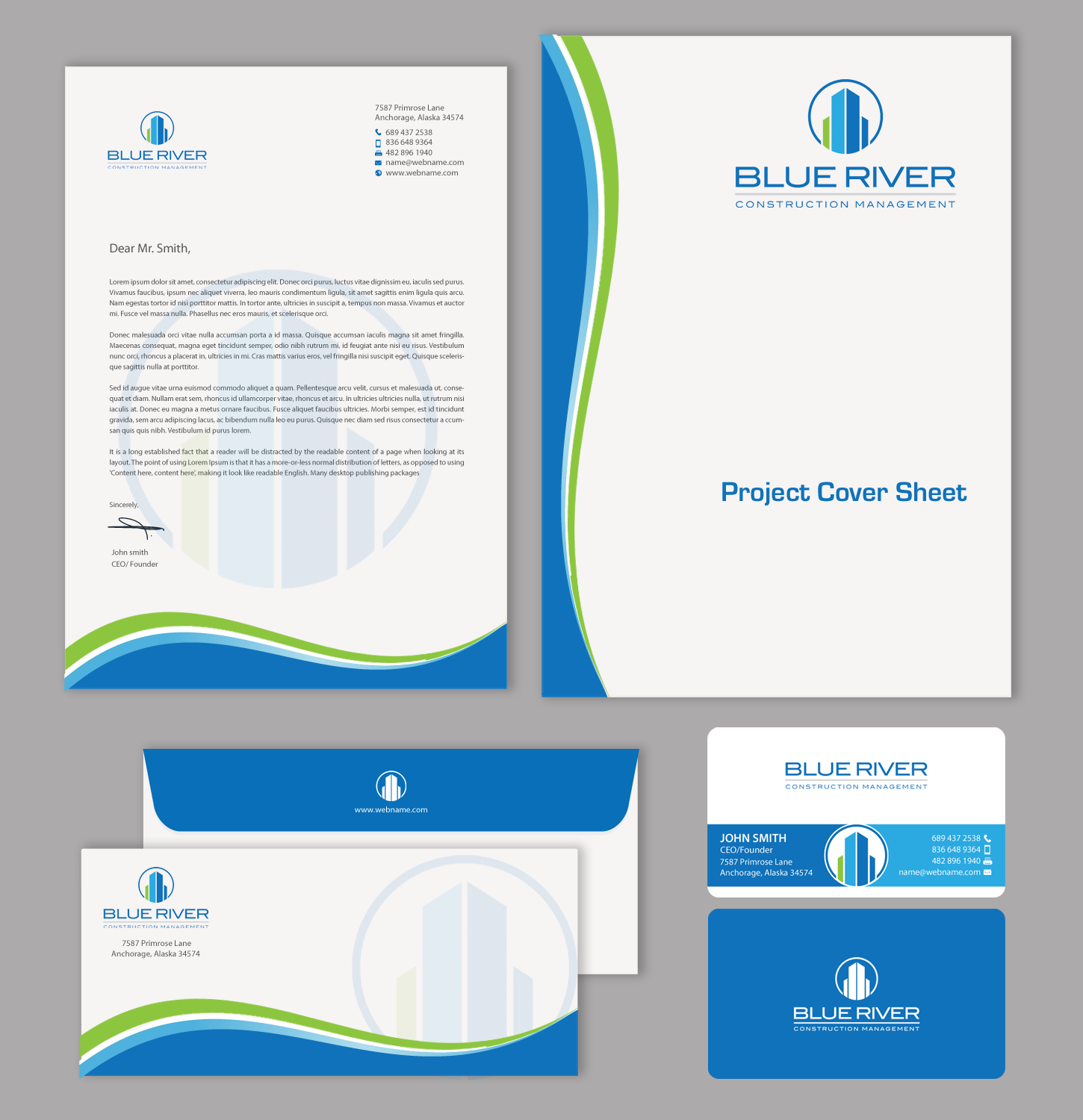 Stationery Design by chandrayaan.creative for The Blue River Group | Design #13222759
