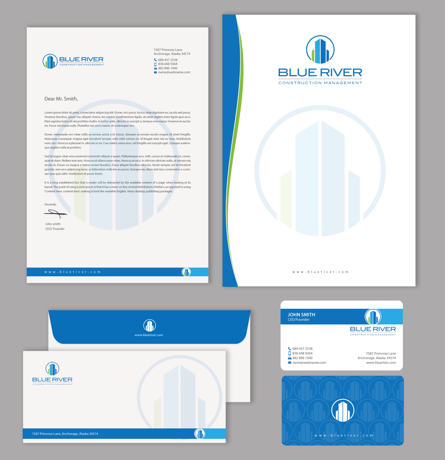 Stationery Design by chandrayaan.creative for The Blue River Group | Design #13284644
