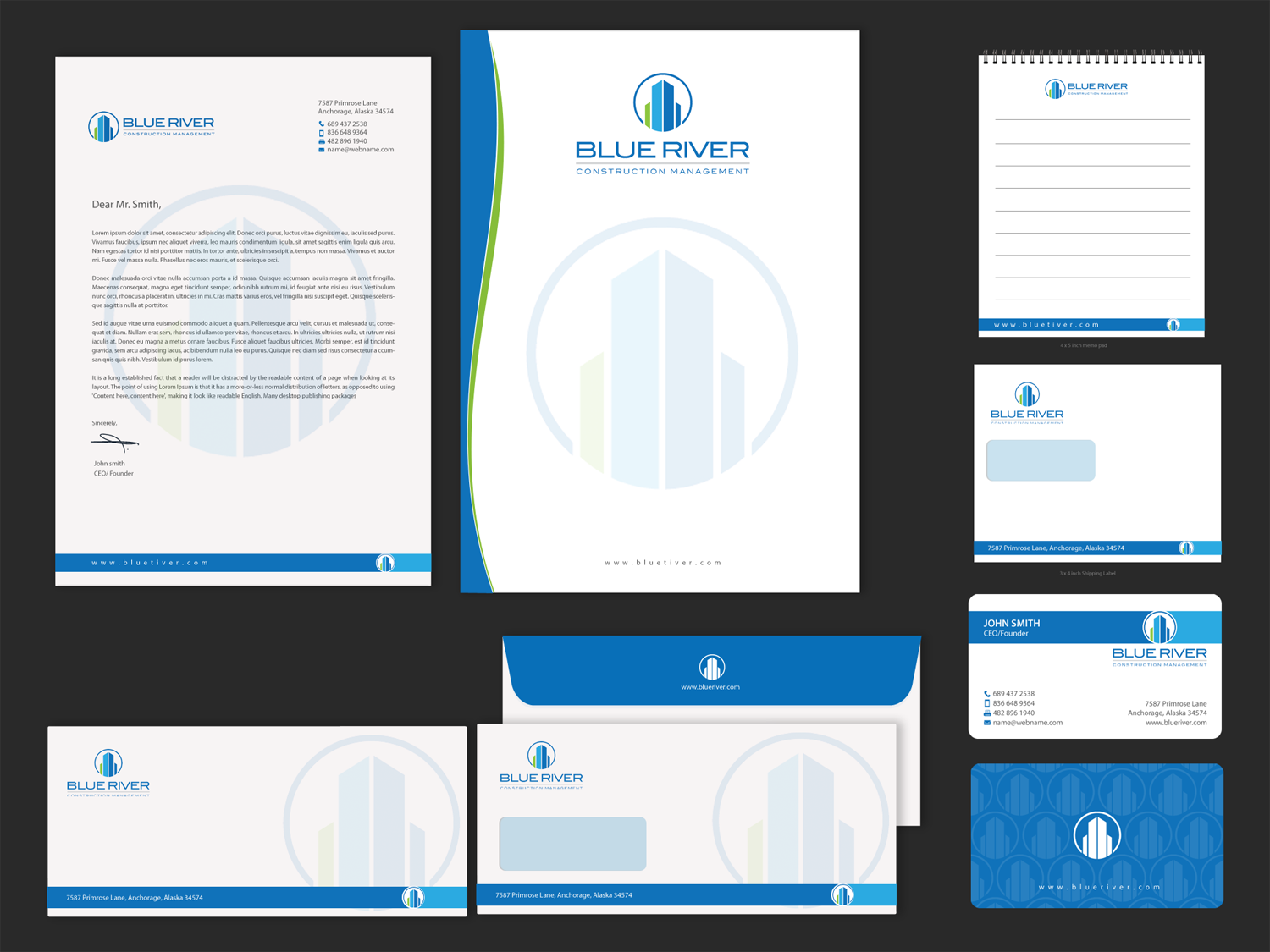 Stationery Design by chandrayaan.creative for The Blue River Group | Design #13320074