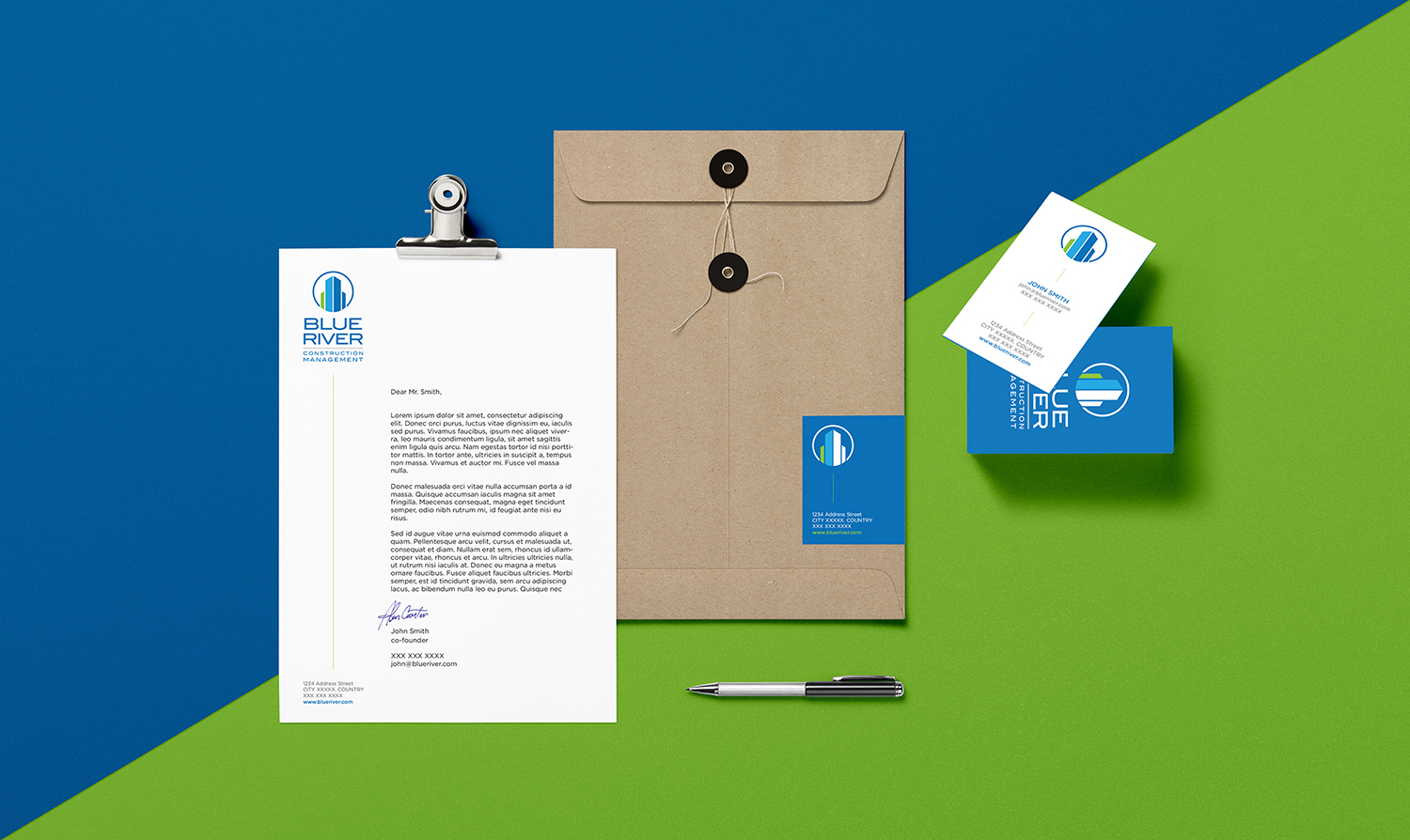 Stationery Design by Cyanide Designz for The Blue River Group | Design #12697076