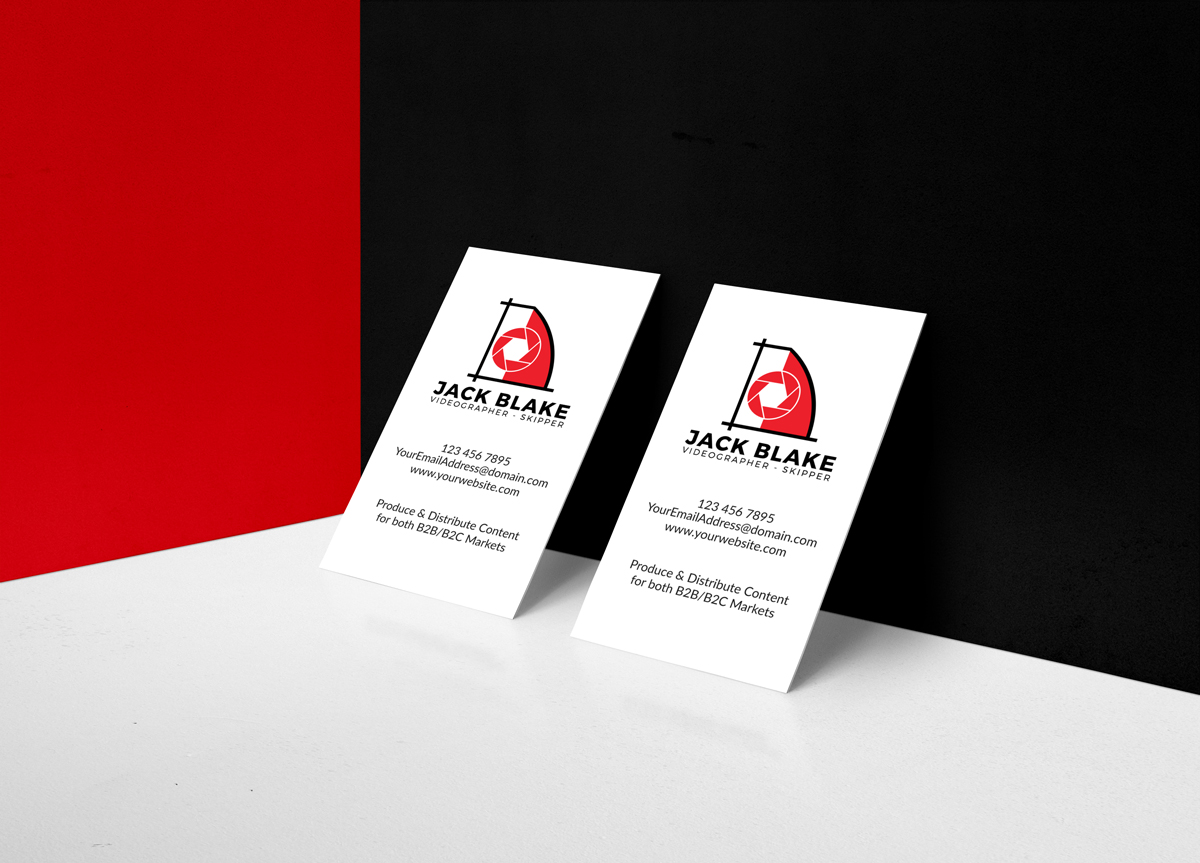 modern professional videography business card design for the videography business cards