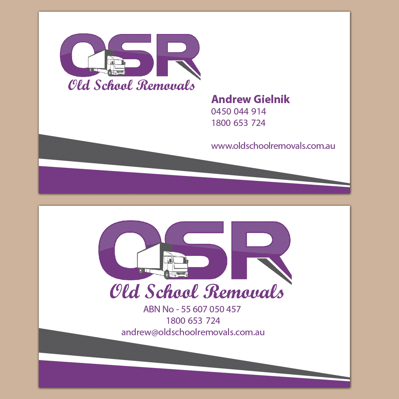 Design de Carte de Visite par shyamalart pour Old School Removals Pty Ltd | Design #12705176