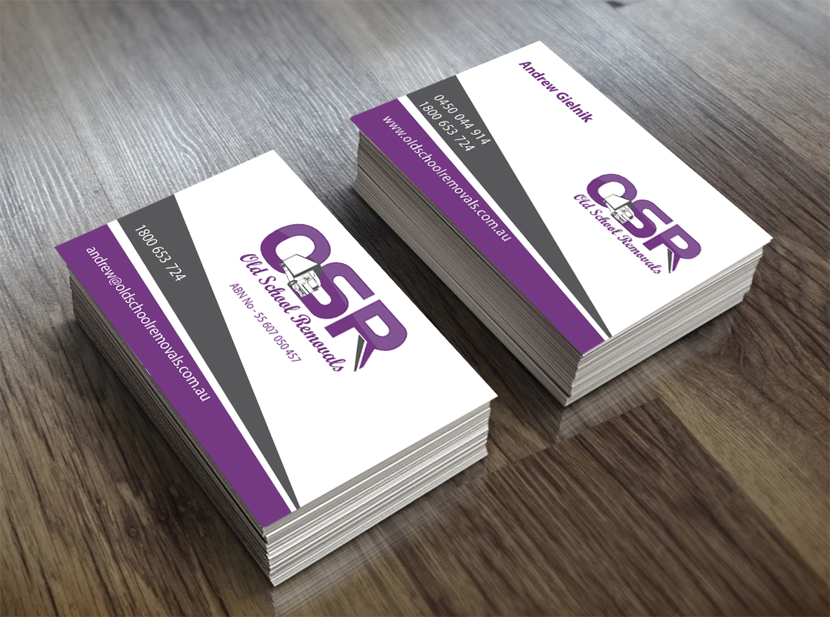 Design de Carte de Visite par shyamalart pour Old School Removals Pty Ltd | Design #12714156