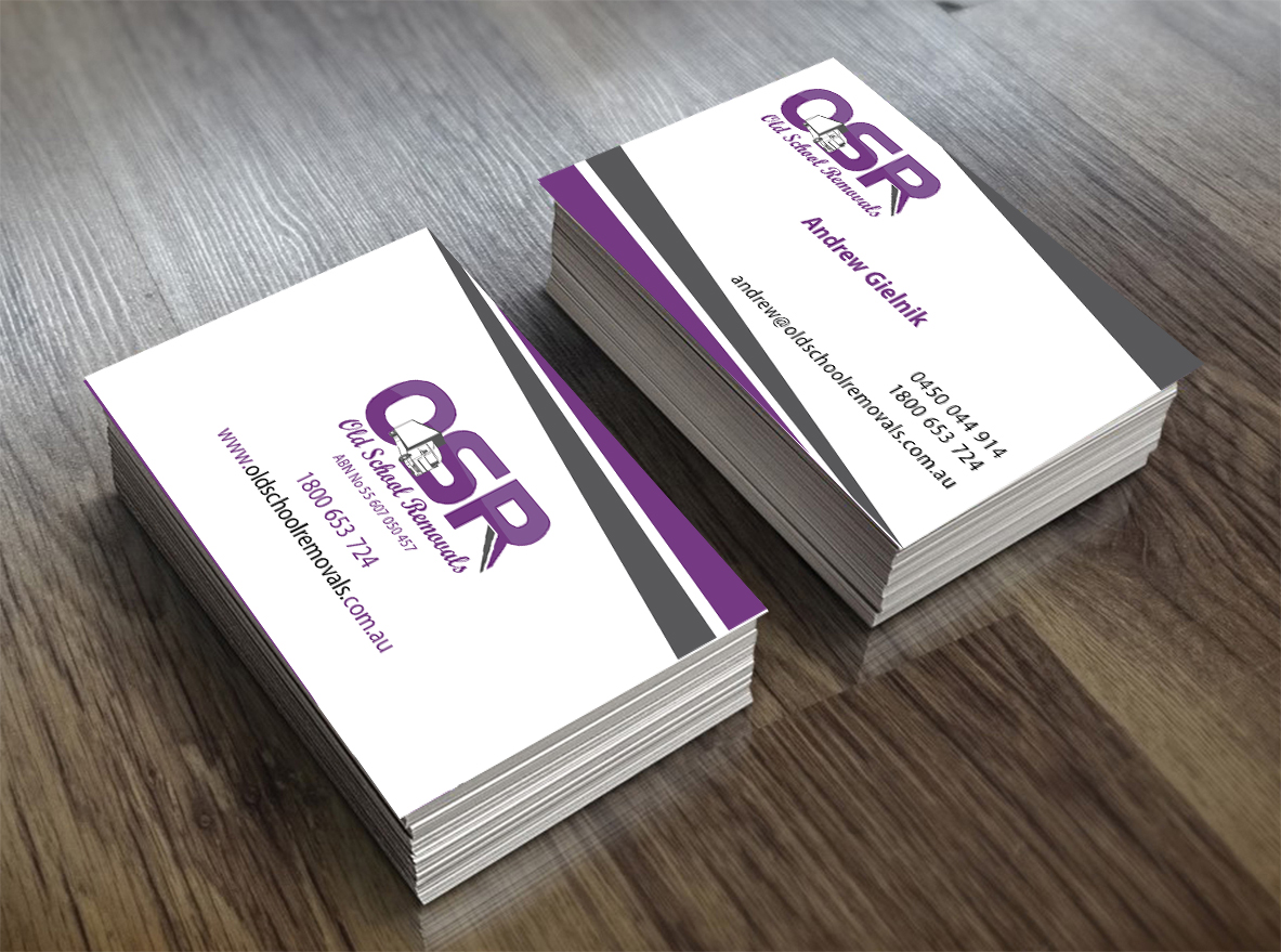 Design de Carte de Visite par shyamalart pour Old School Removals Pty Ltd | Design #12723769